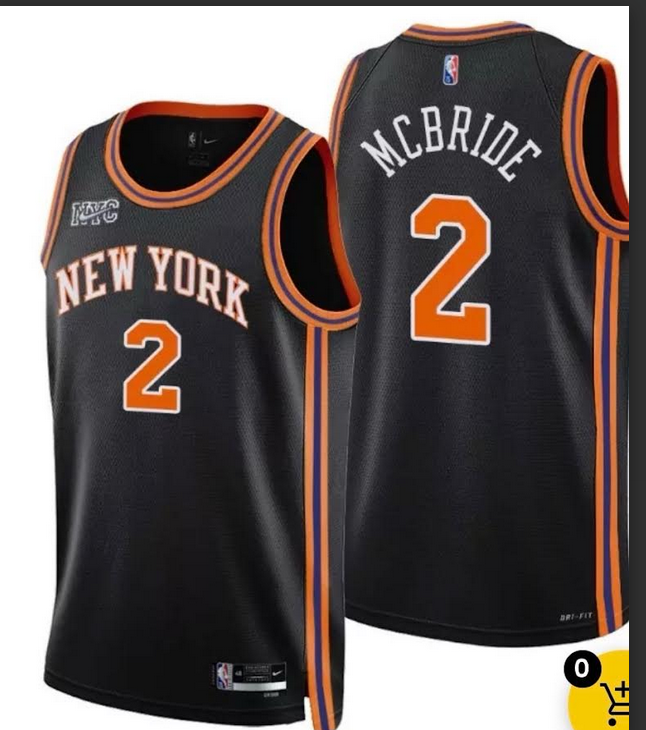 Men New York Knicks #2 Mcbride black Nike jersey->more nhl jerseys->NHL Jersey